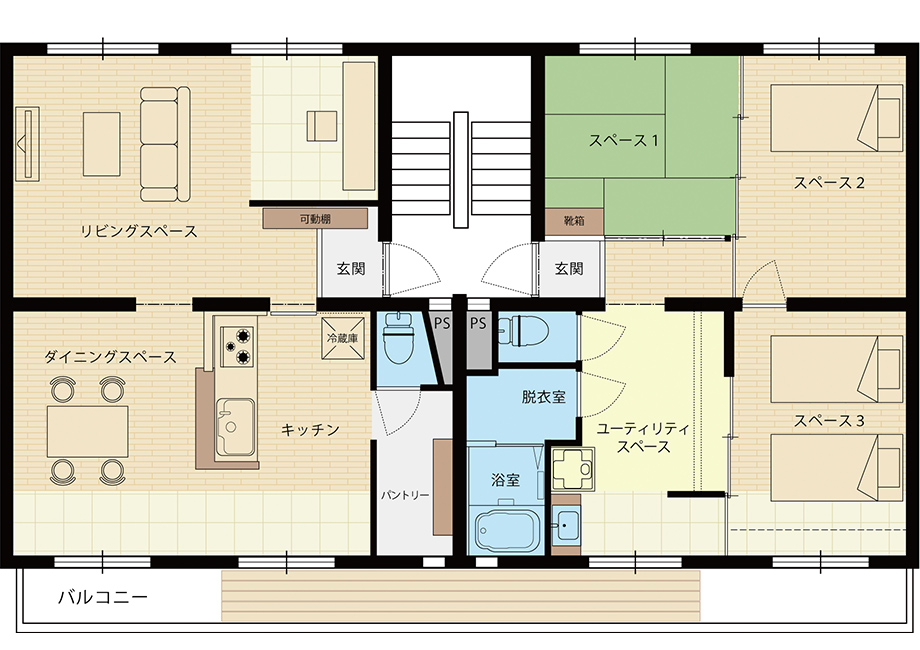ニコイチプラン1間取り図