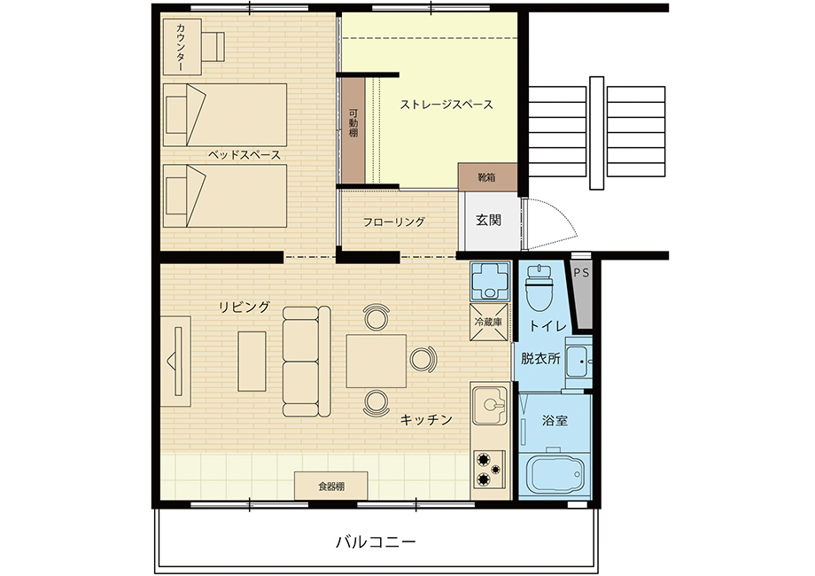 リノベ45「プラン1」間取り